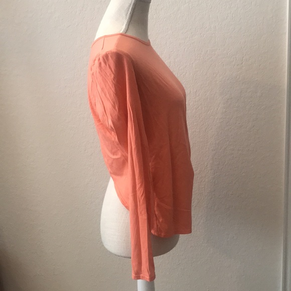 Fabletics Millie peach open back long sleeve top M - Picture 4 of 5